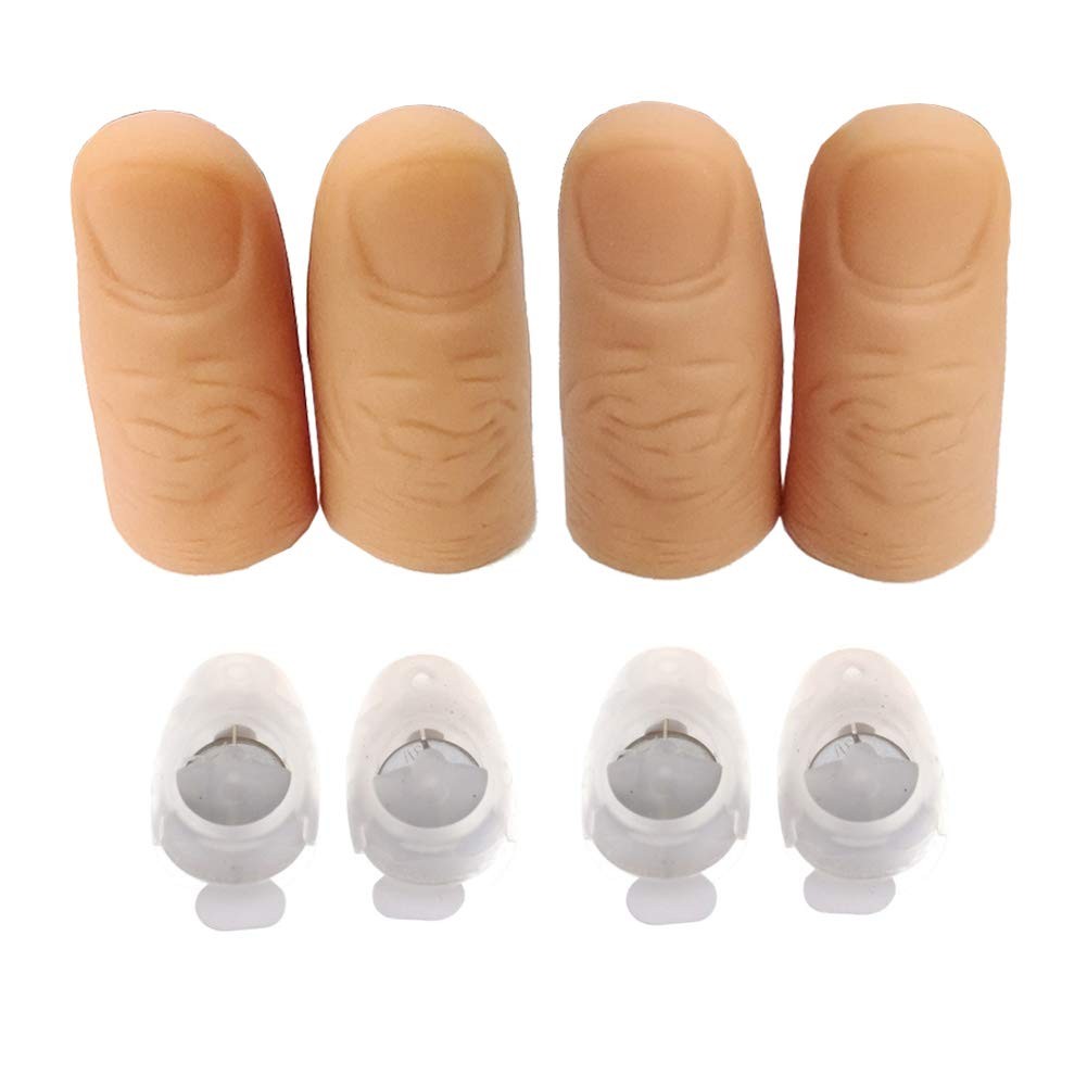 VANTIYAUS Finger Lamp (2 Packs/4PCS) Thumb Lights, Magic One size, Red