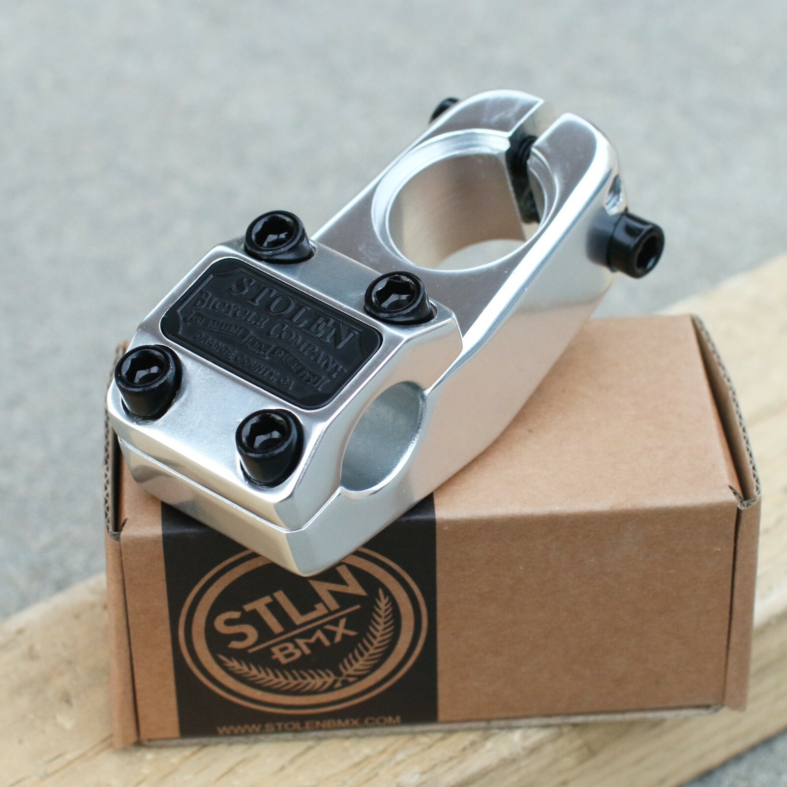 STOLEN SLAB BMX BICYCLE STEM POLISHED SILVER