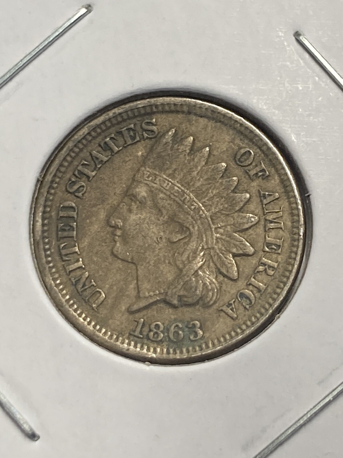 1863 Indian Head Cent - Copper-Nickel - As Shown! (#0801)