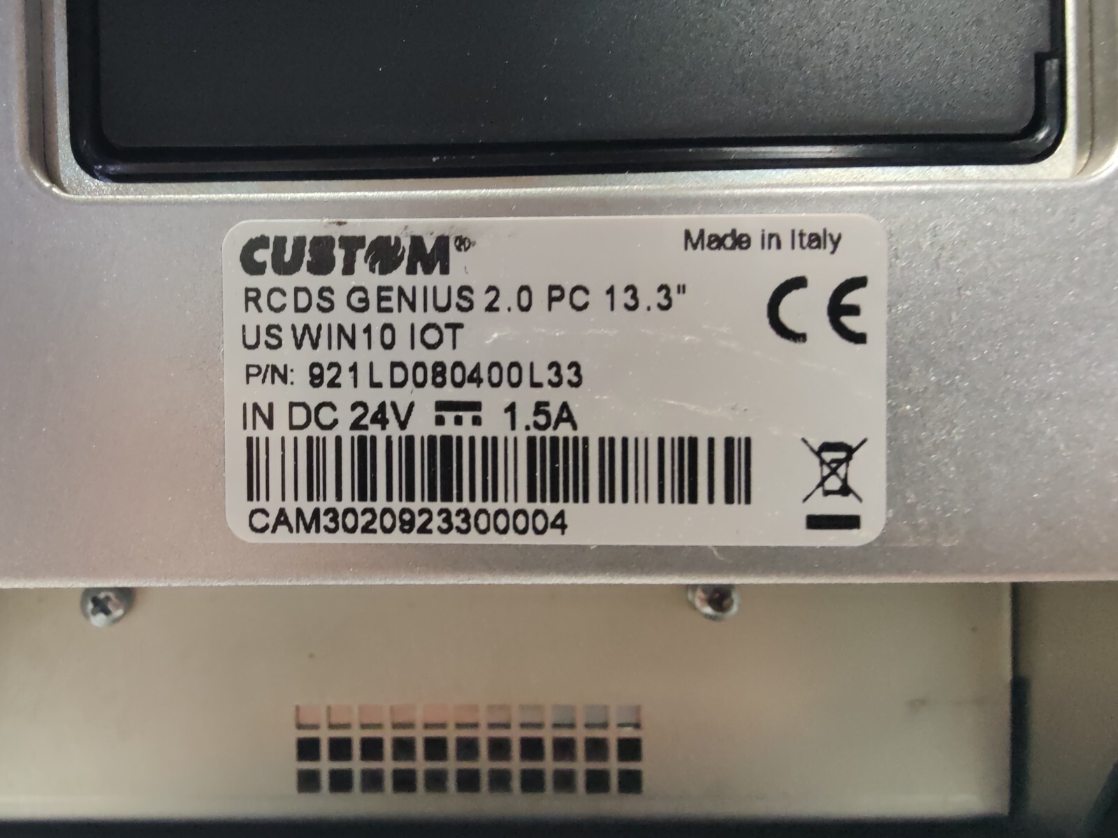 Custom America RCDS Genius 2.0 PC 13.3" POS Computer & Receipt Printer For Parts