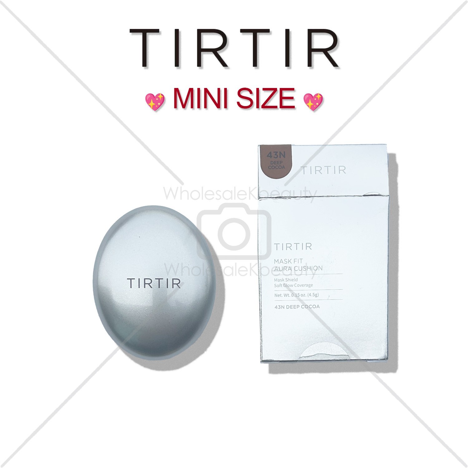 TIRTIR Mask Fit Aura Silver Cushion Foundation *MINI* ,**NO BOX** Limited Sale