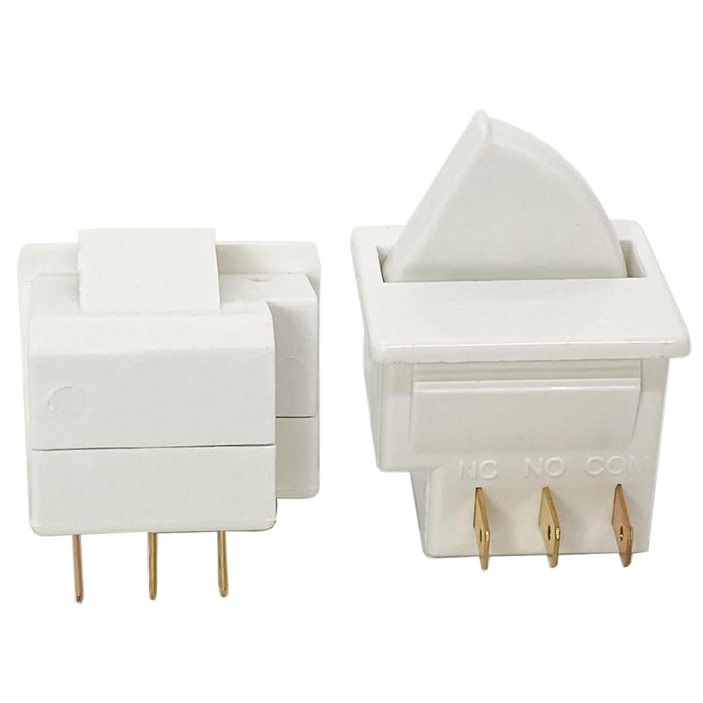2Pcs Refrigerator Door Light Switch 3Pin Momentary Fridge Switch Compatible