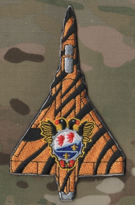 NTM NATO TIGER MEET PATCH: NTM MIRAGE 2000 FIGHTER JET w/TIGER STRIPES