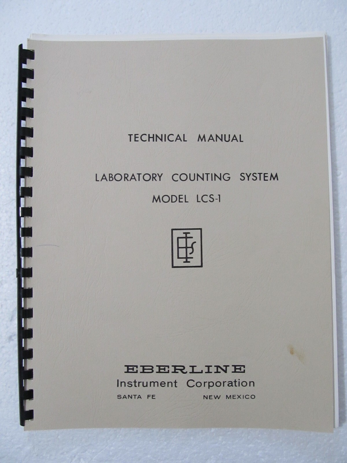 EBERLINE LABORATORY COUNTING SYSTEM LCS-1 TECHNICAL MANUAL
