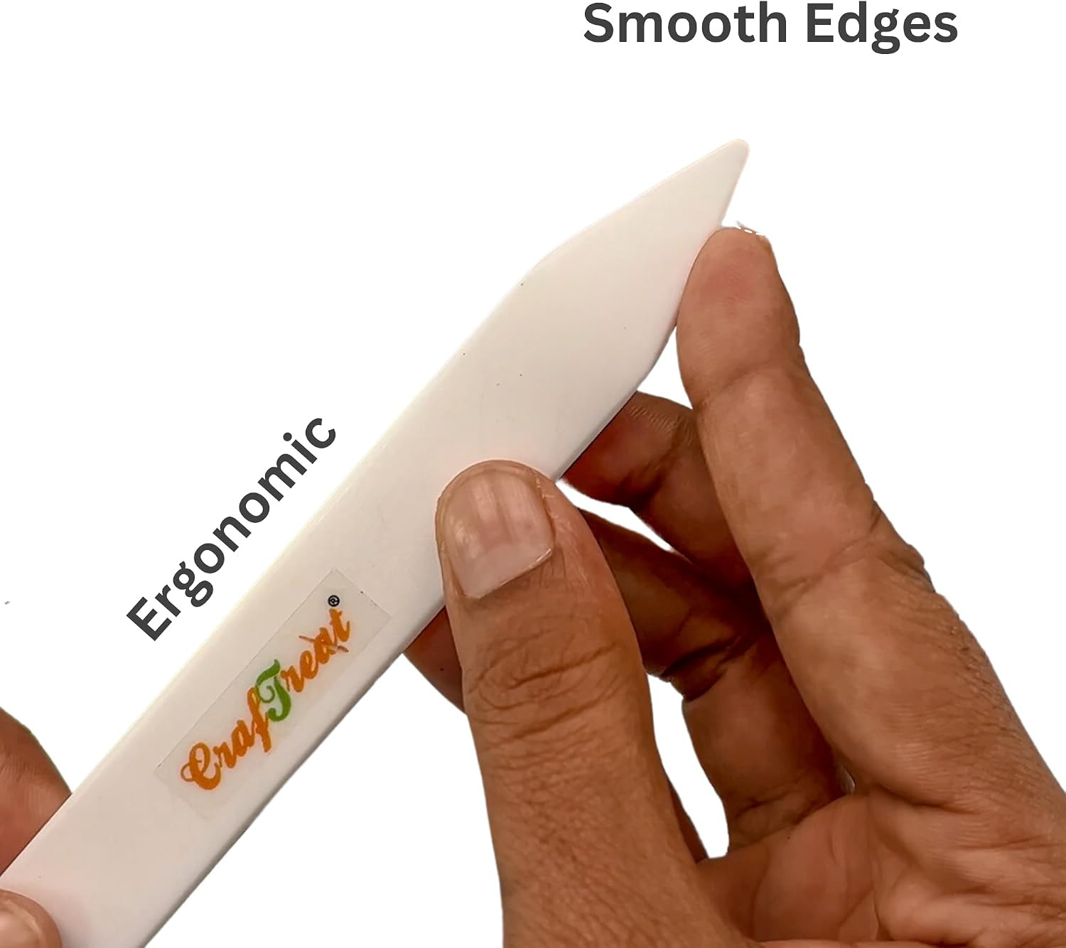 CrafTreat Teflon Bone Folder and Scoring Tool - Large Bone Folder - Paper Scorer