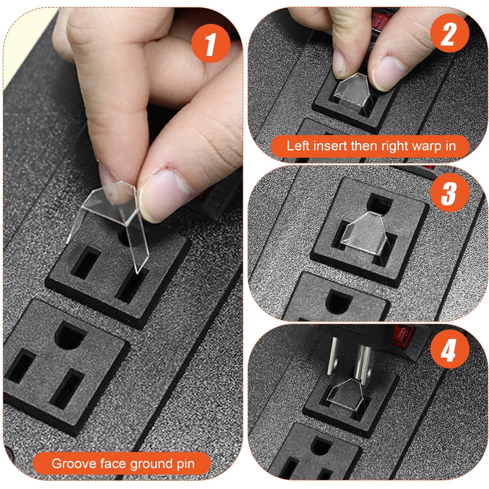 20 Pcs Loose Outlet Fix Plug for 3 Prong, Socket Outlet Tightener Insert Tiny...
