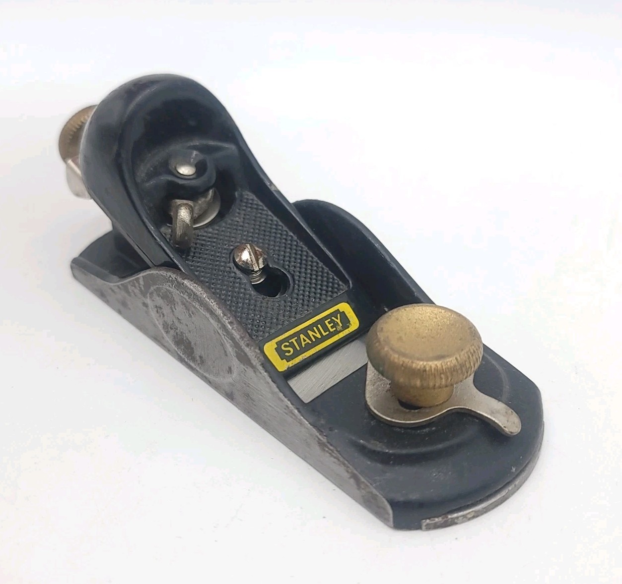 Vintage Stanley Adjustable Wood Block Plane 6" Smooth Bottom - G12-020  England
