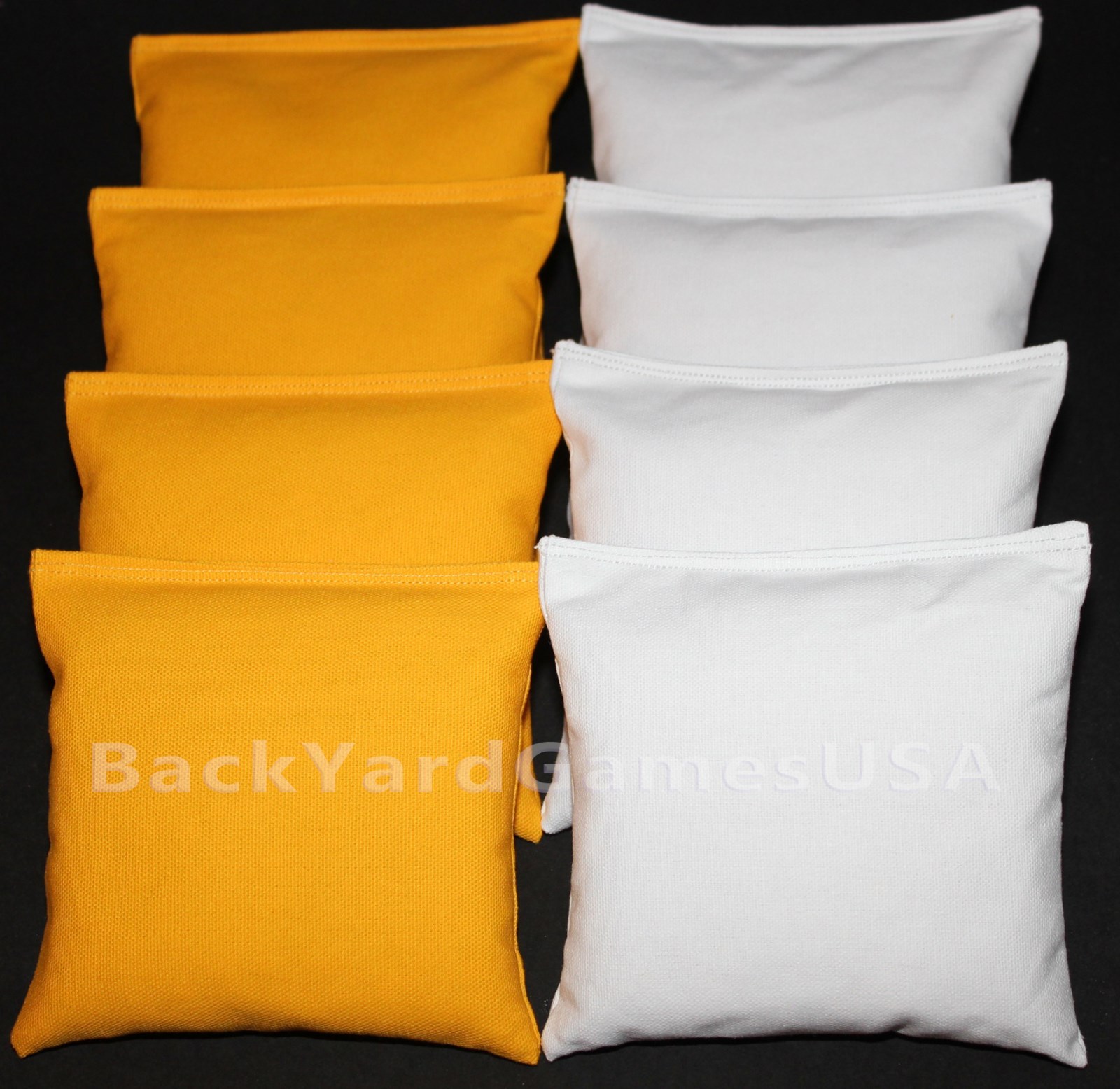 CORNHOLE BEAN BAGS Yellow & White 8 ACA Regulation Corn Hole All Weather