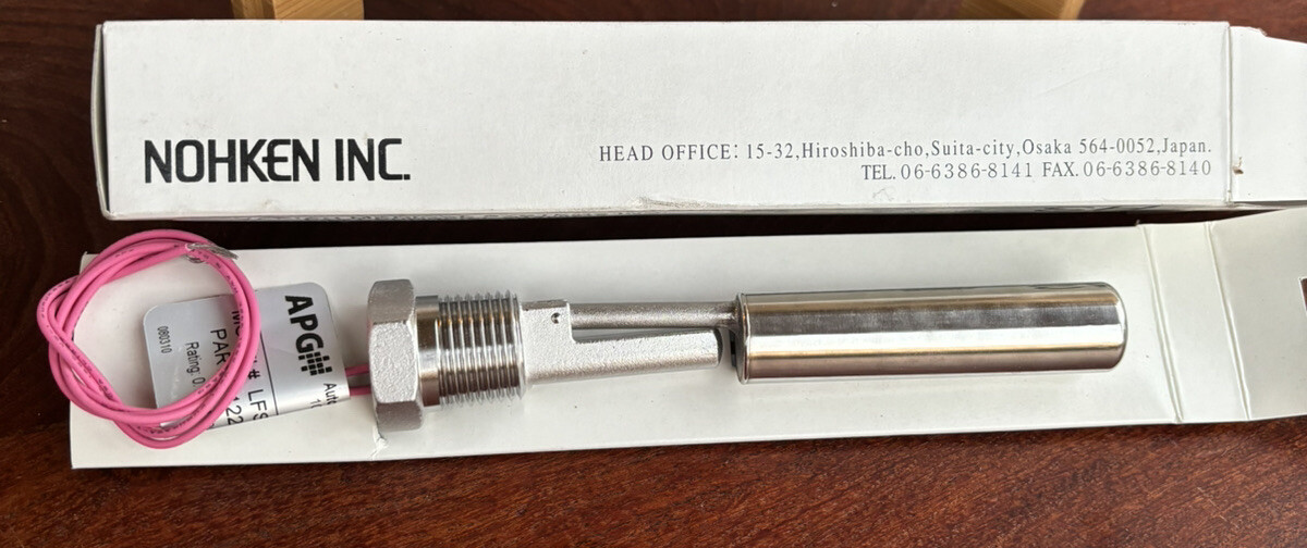 Nohken Inc  Level Float Switch Stainless Steel BRAND NEW IN BOX