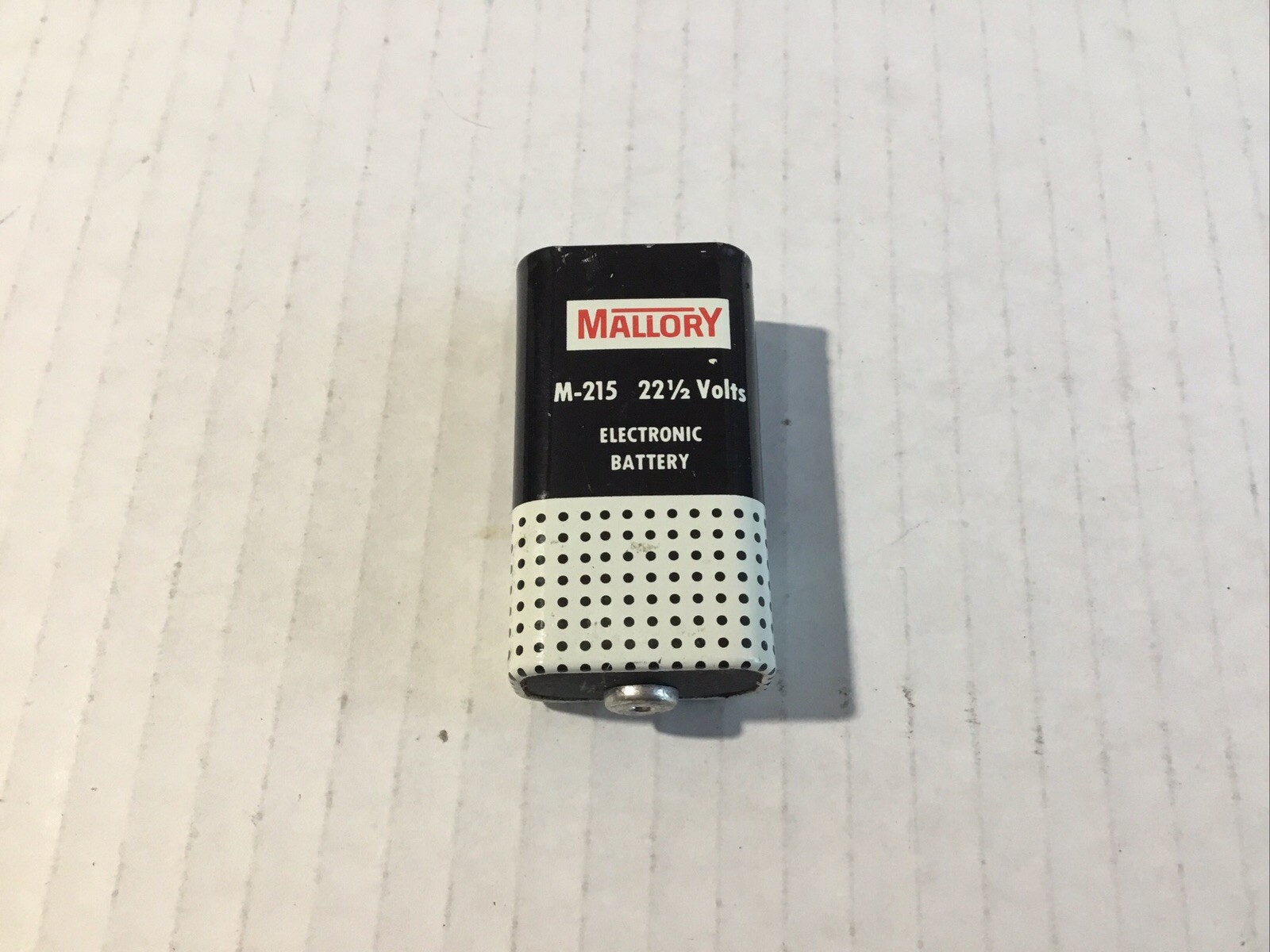 Vintage Mallory Electronic Battery M-215 22 1/2 Volts USA  Display Only.