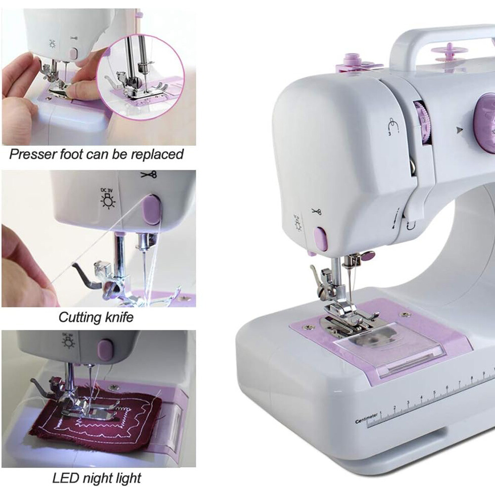 Electric Sewing Machine Portable Crafting Mending Machine Mini Desktop Household