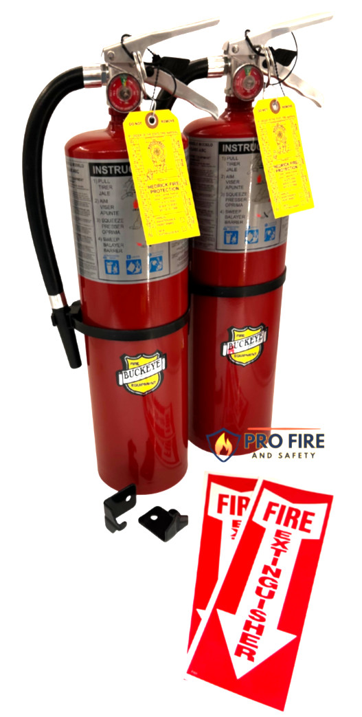 NEW 5LB Buckeye - ABC Dry Chemical Fire Extinguisher with cert tags (2 pack)