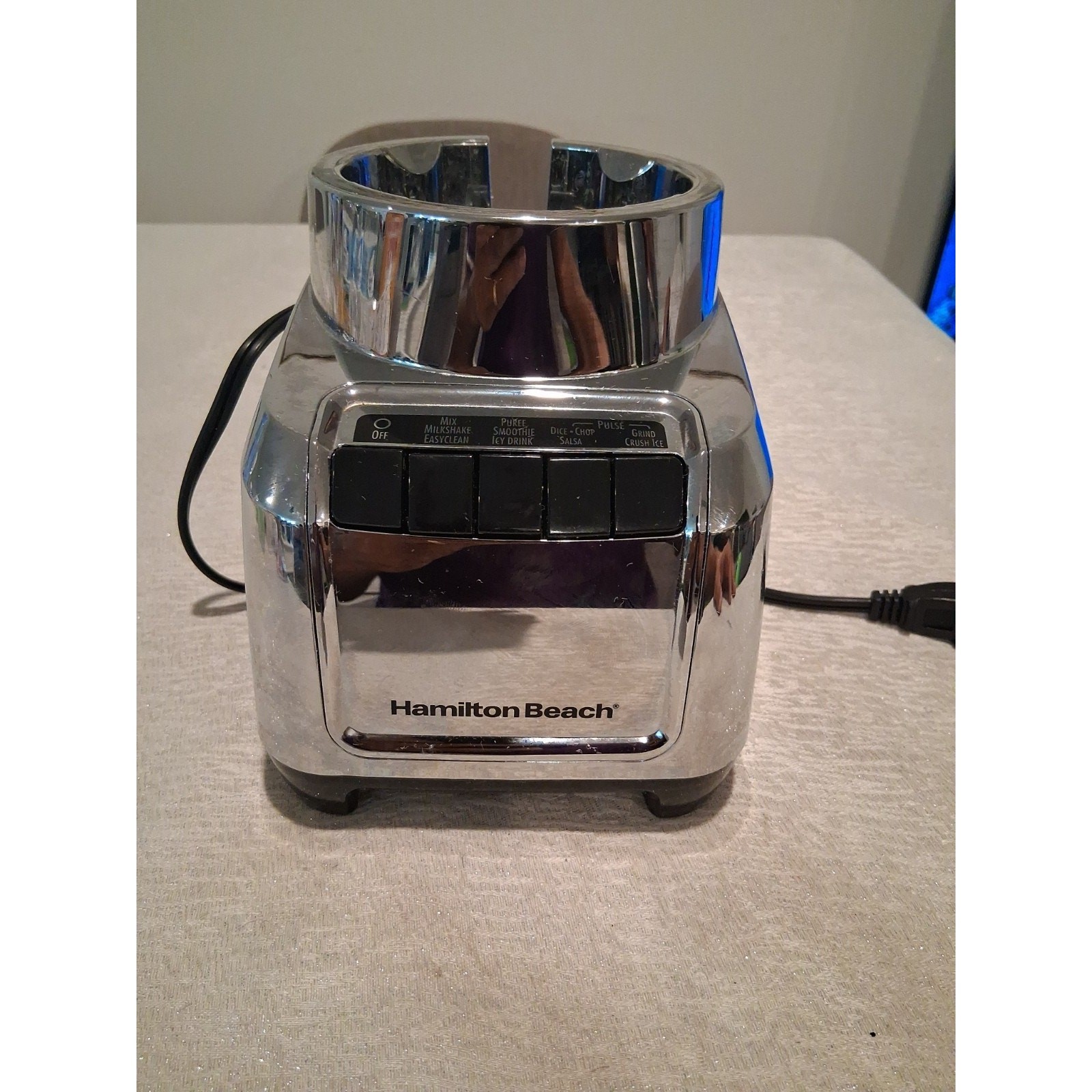Hamilton Beach Blender Motor Base Only Model 53518 Type B88 Chrome Tested Works