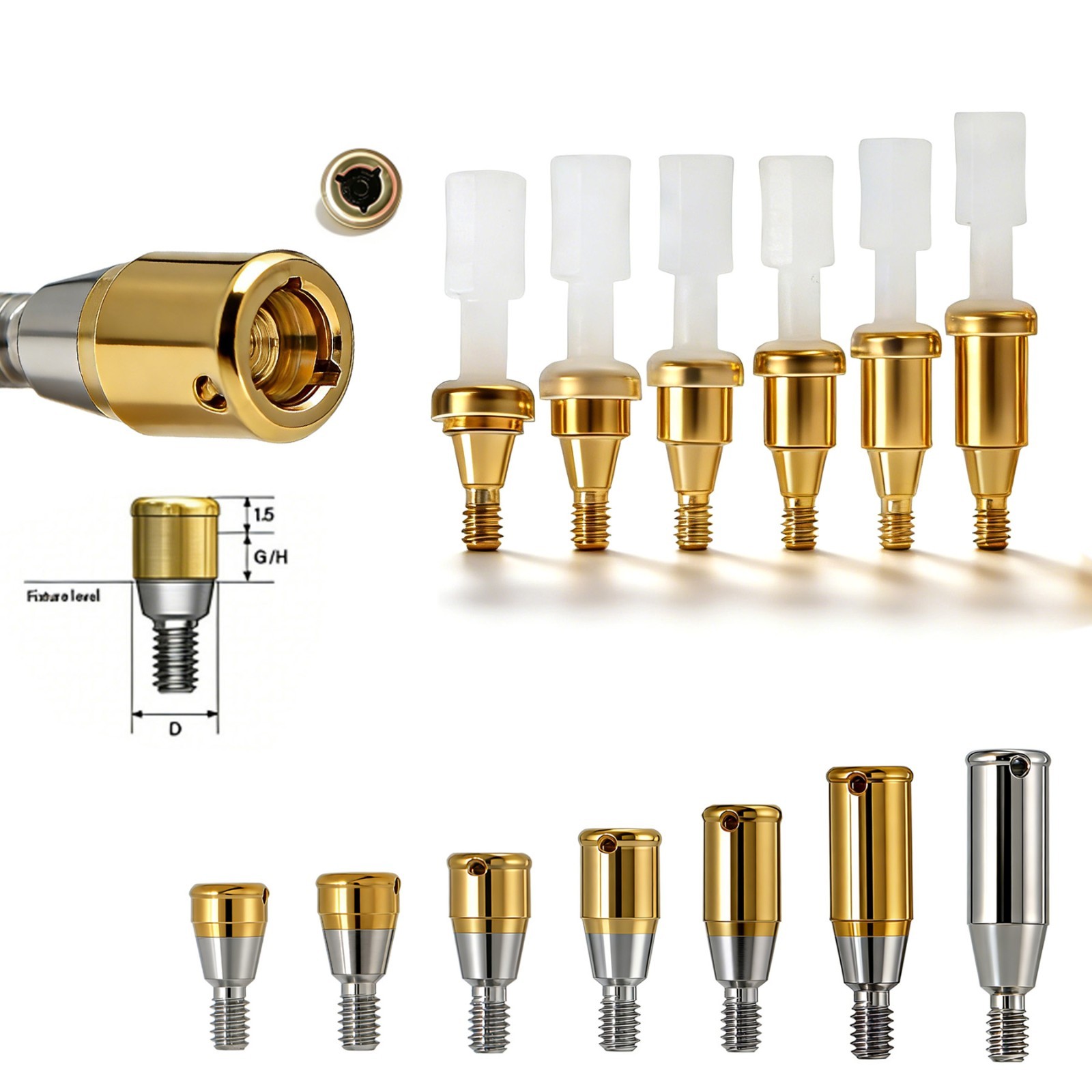 Hiossen ET Dental Ti Legacy abutment for ZEST Locator Attachment System Implant