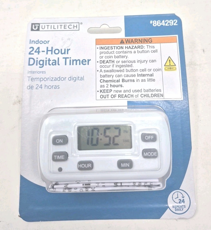 Utilitech Indoor 24-Hour Digital Timer #864292 - New