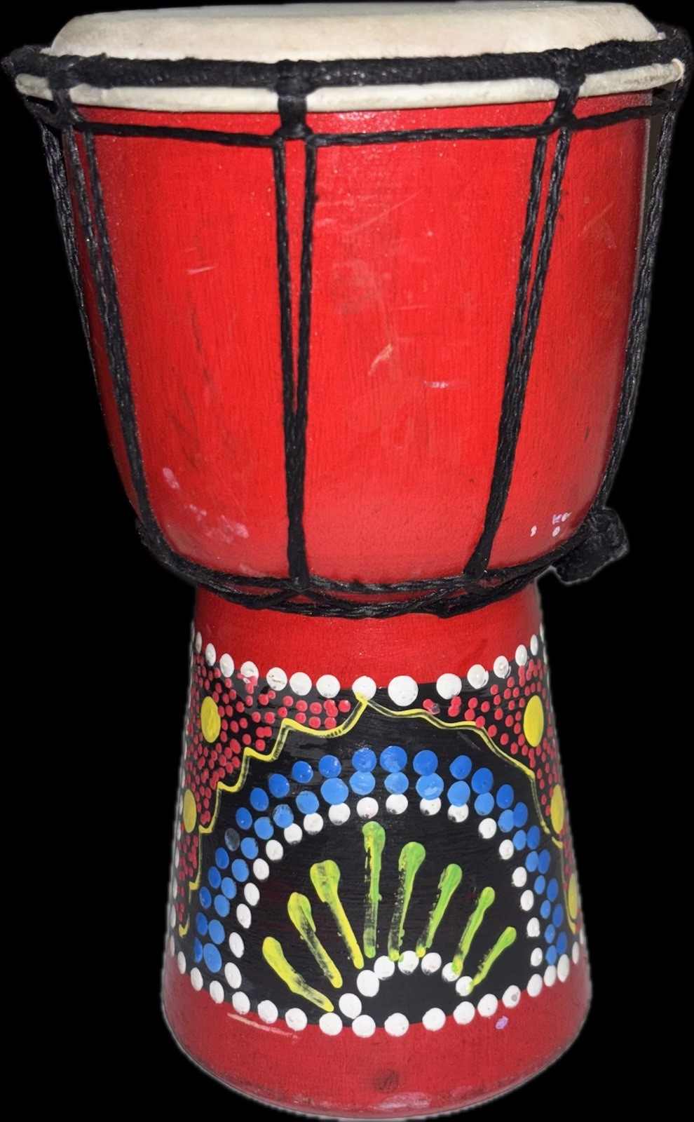 Djembe African Hand Painted Drum Drumhead Jembe F