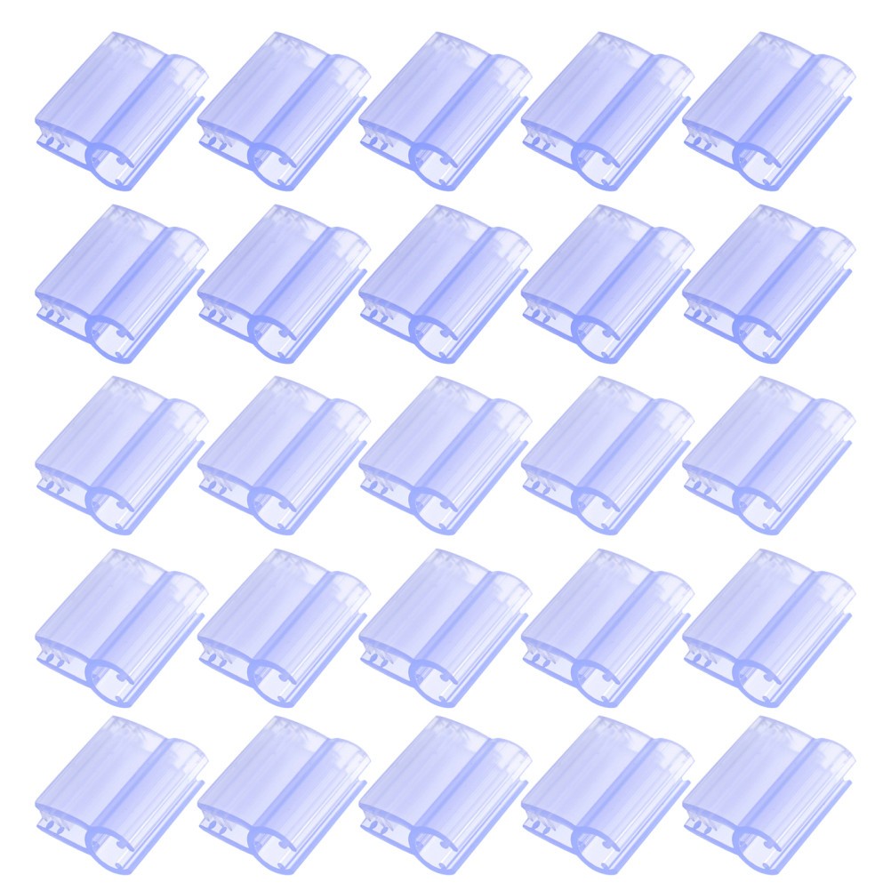 30Pcs Transparent PVC Price Tag Holder Clip for Retail Wire Shelf Organization