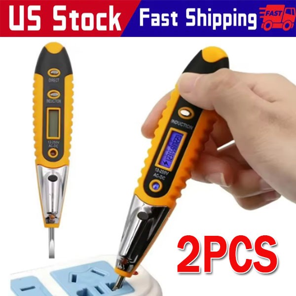Voltage Electric Tester Volt Detector Test Pen AC DC Non-Contact Sensor 12-1000V