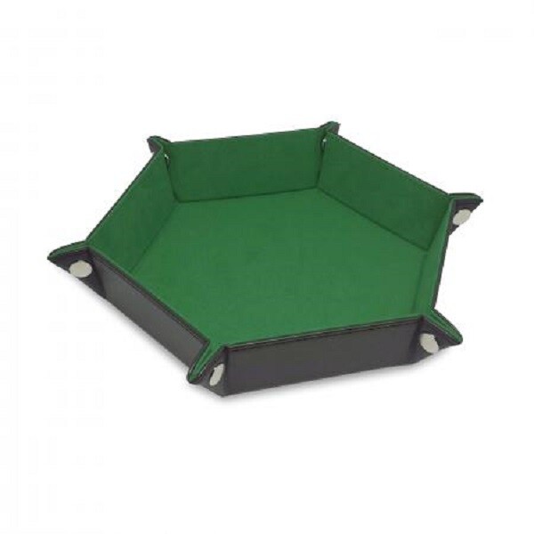 1 BCW Hexagon Dice Green Tray Flat, Foldable & Handy For Pathfinder Games Etc.