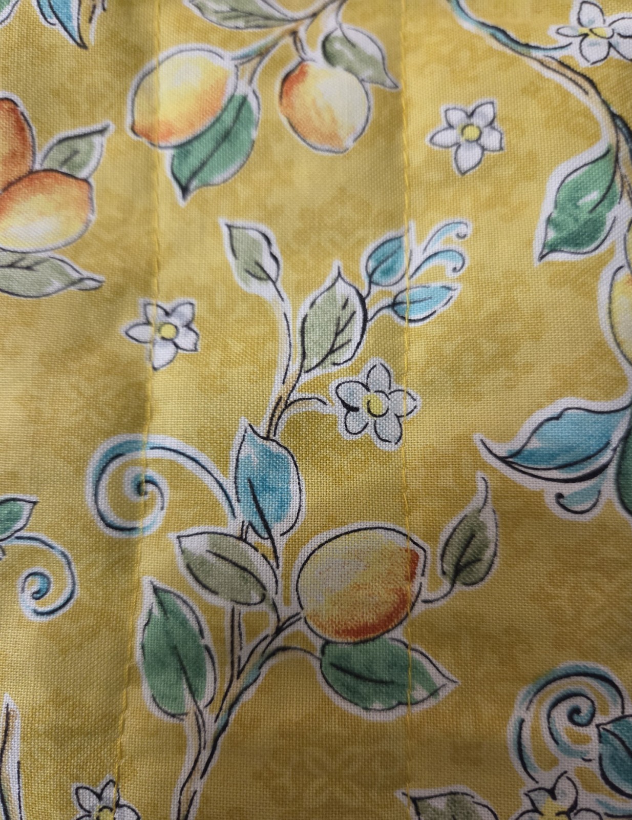 Handsewn Lemon Pattern Book Sleeve