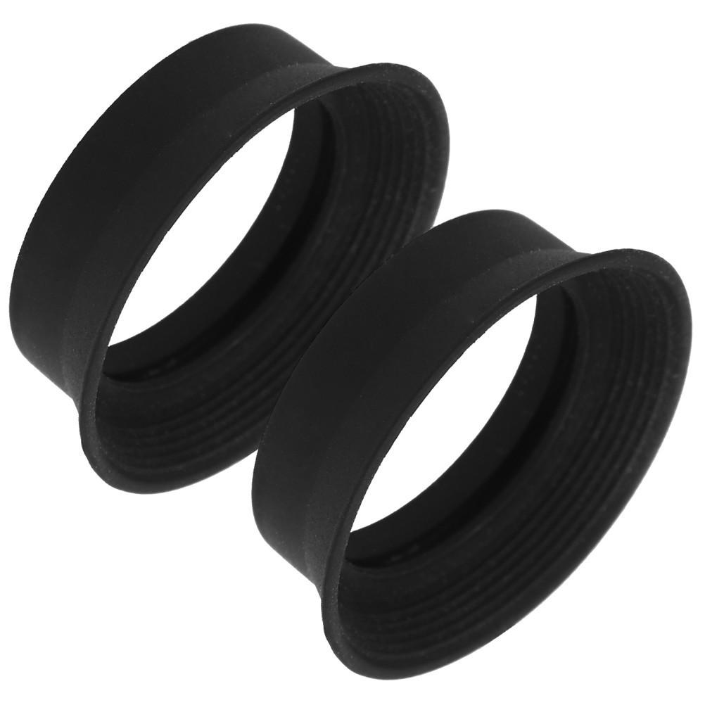 2Pcs Adjustable Rubber Telescope Eyepiece Guards Black Durable Light Filter