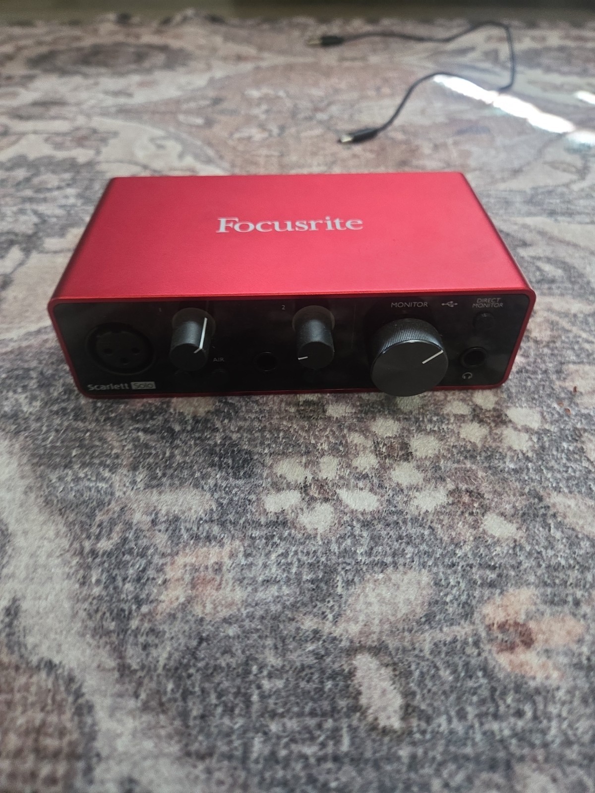 Focusrite Scarlett Solo 3rd Gen USB-C Audio Interface W/ Cord Used