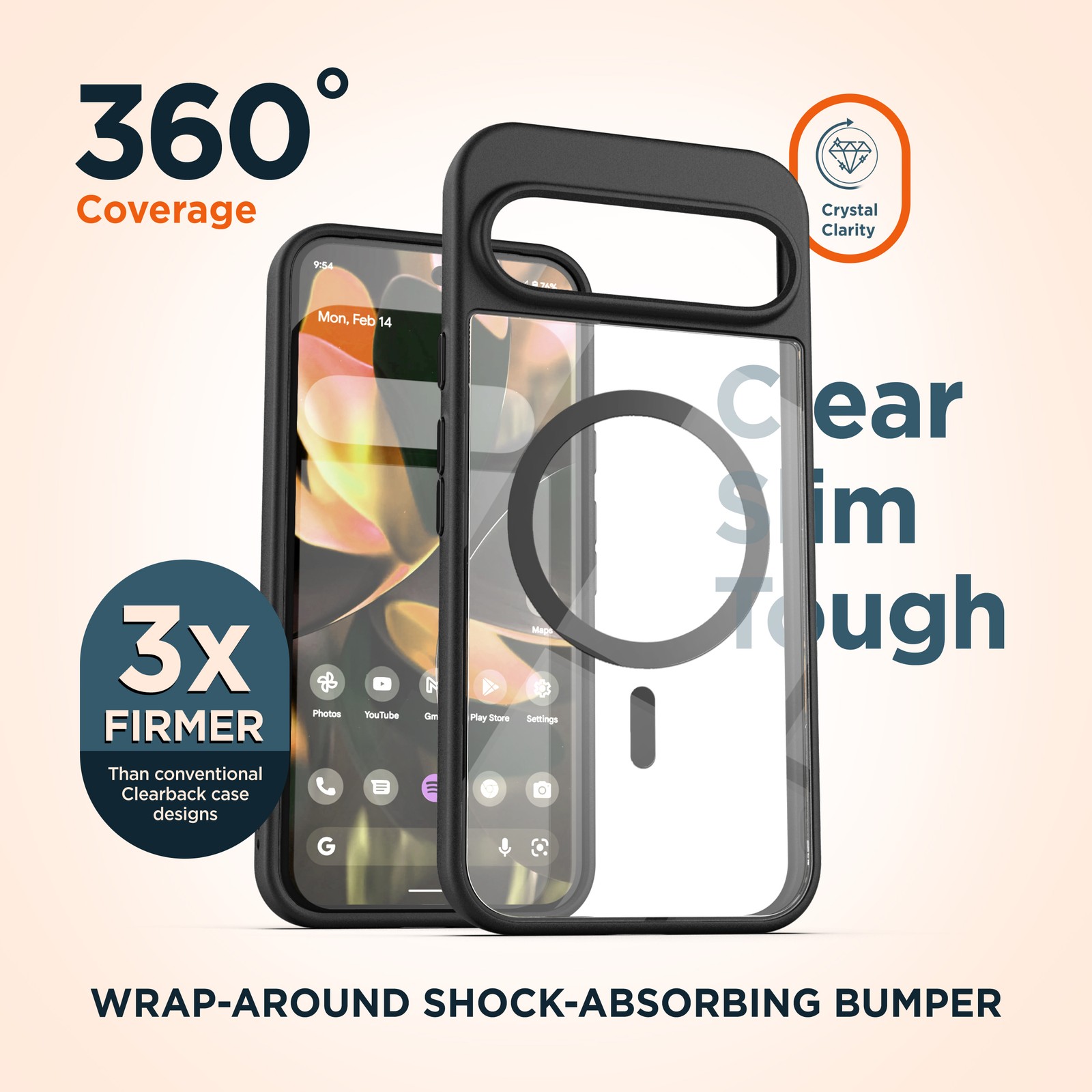For Google Pixel 10 / 10 Pro SlimShield Case with Belt Clip Holster