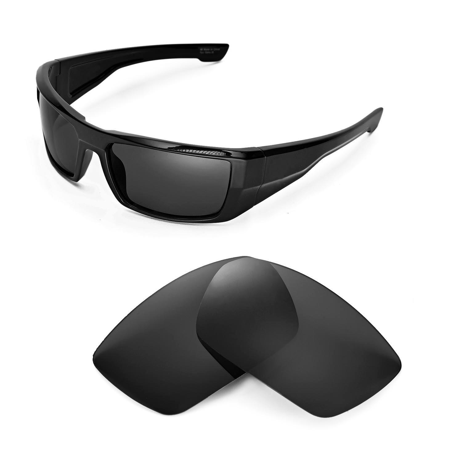 Walleva Black Polarized Replacement Lenses For Spy Optic DIRK Sunglasses