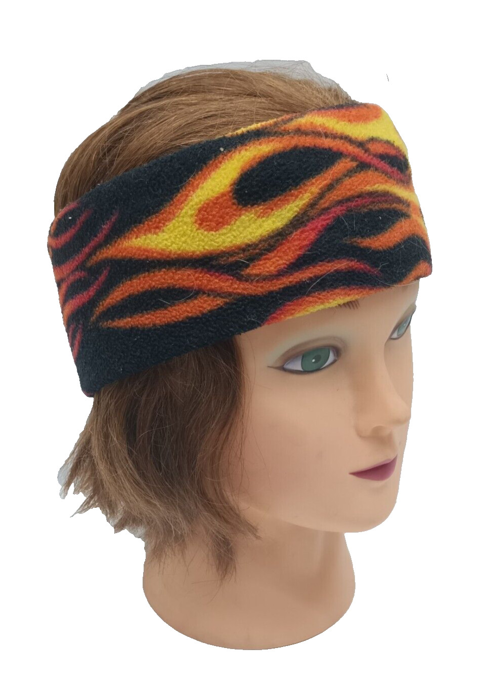 Flame Design Stretch Headband Orange & Black, Pre-ownec