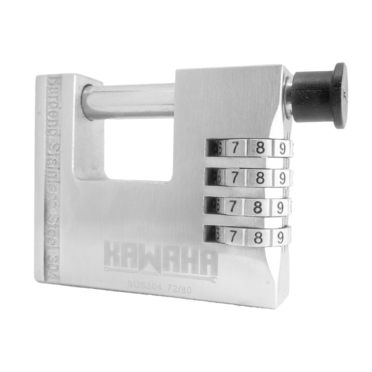72/80 80mm Heavy Duty Stainless Steel Combination Padlock, IP68 Waterproof Ru...