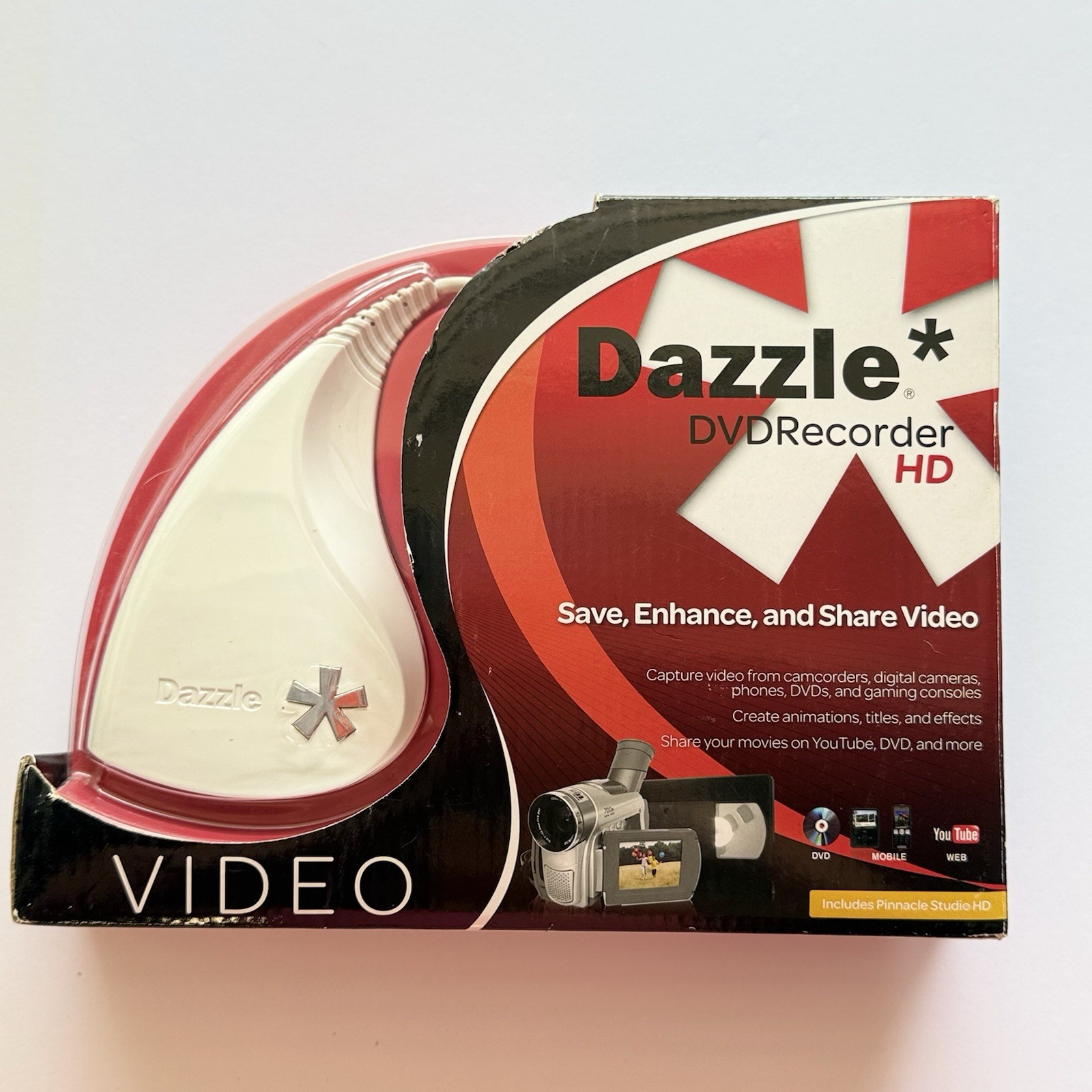 New Pinnacle Dazzle DVD Recorder HD Video Capture Device + Studio Software