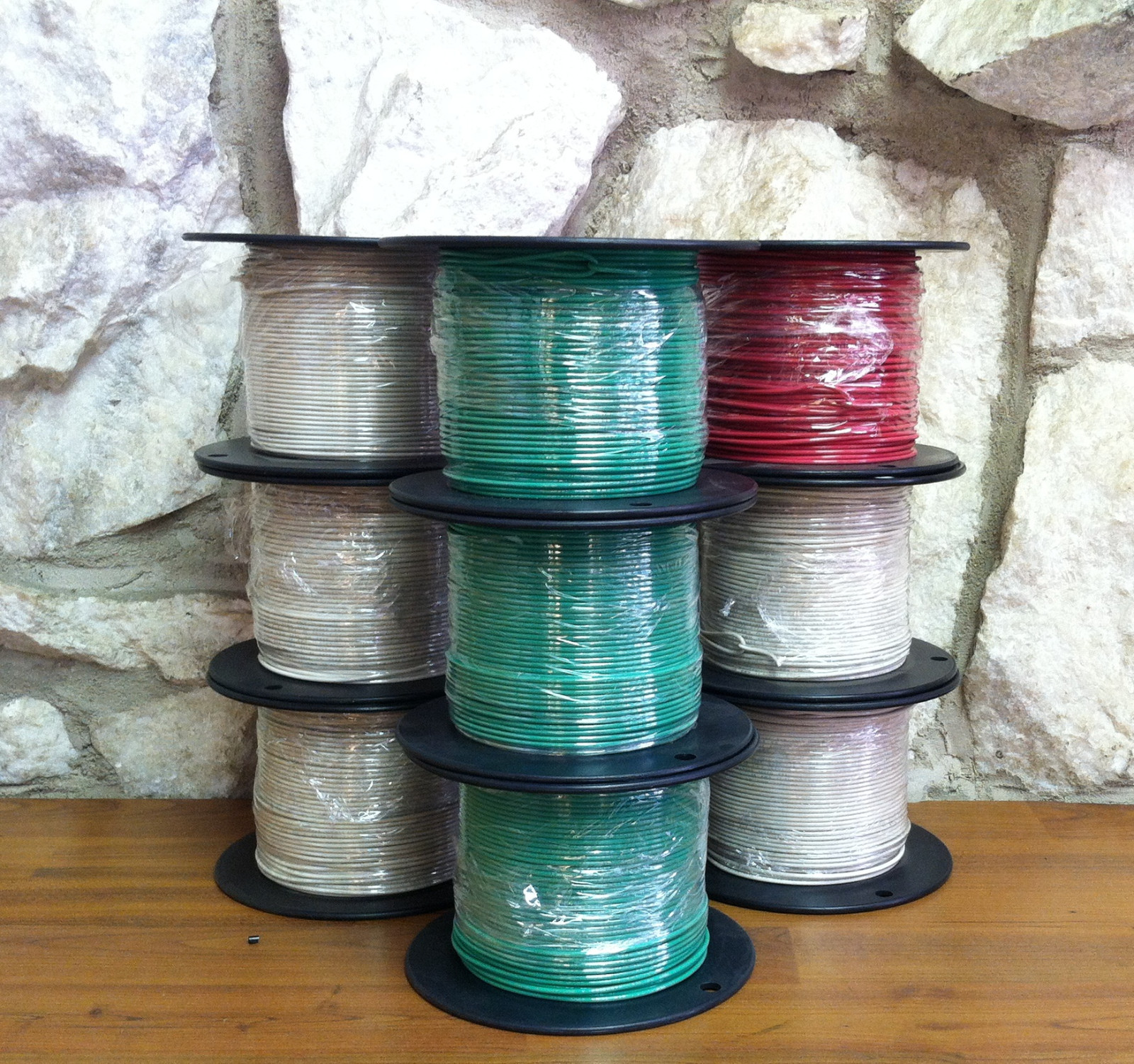 500 FT TFN/TEWN WIRE. 16 AWG SOLID BC 600 VOLT. MADE IN USA. 9 COLOR OPTIONS!