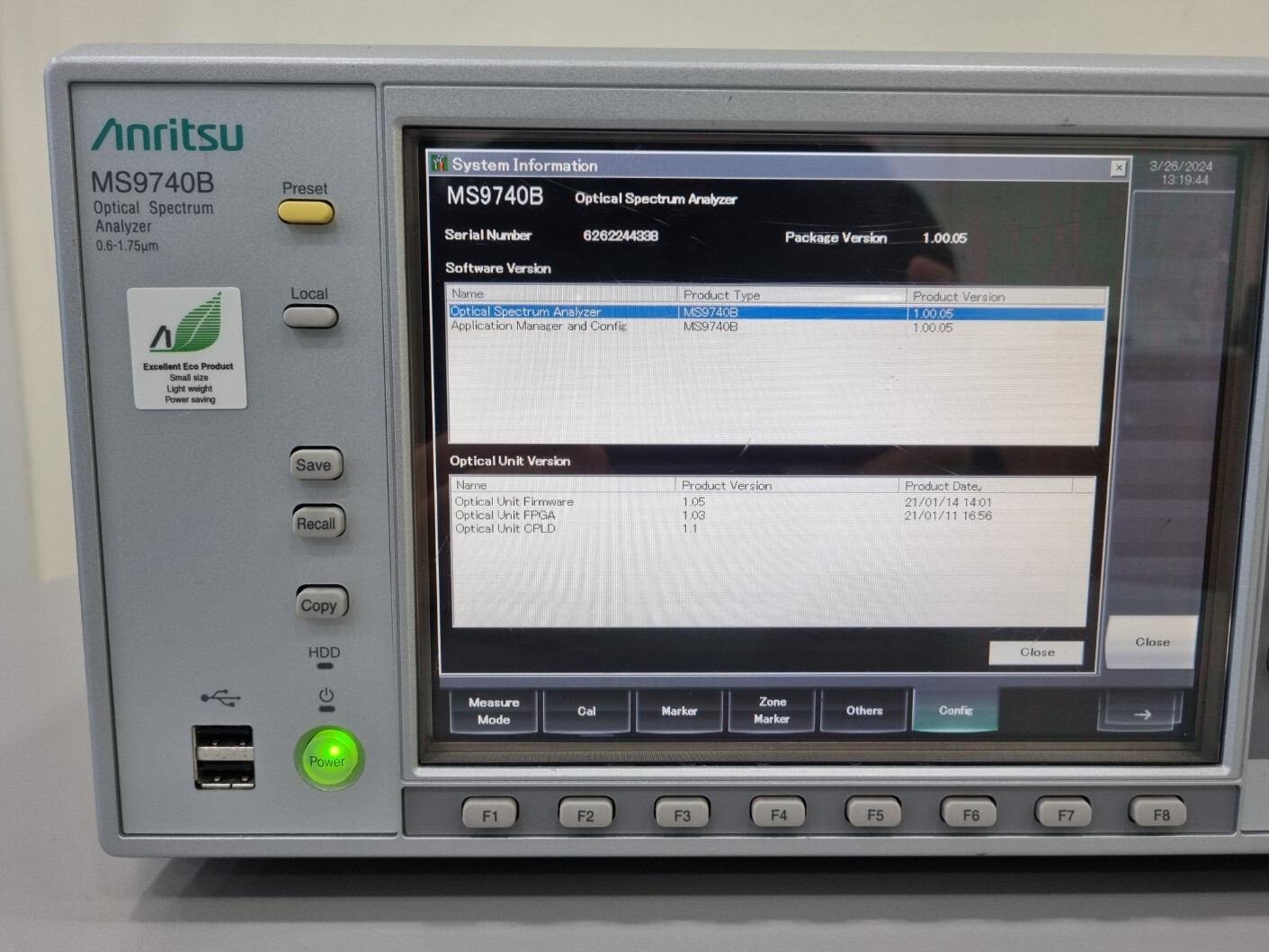 Anritsu MS9740B Optical Spectrum Analyzer