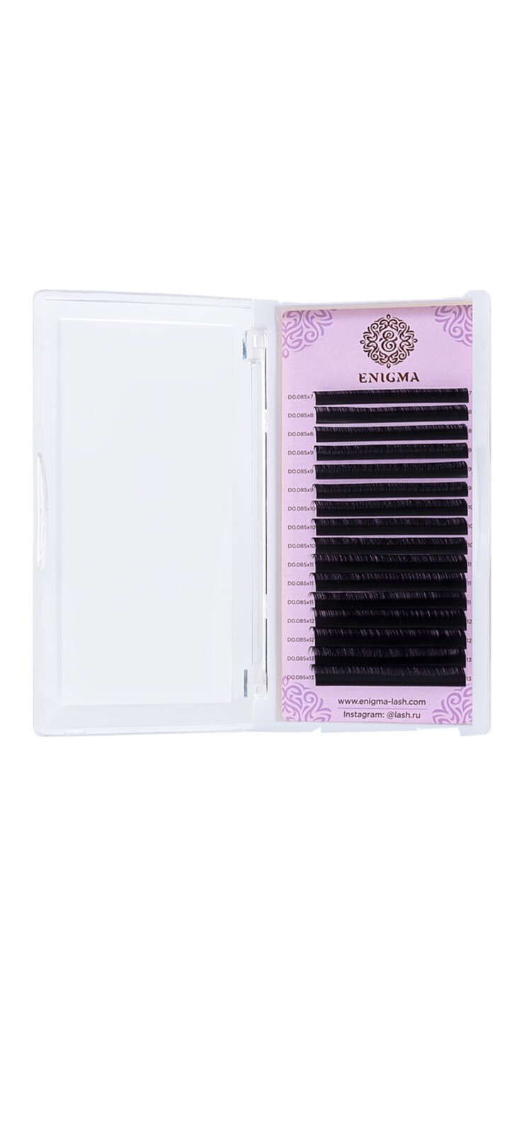 Enigma Eyelash extensions individual D+ Curl 0,1 Mix