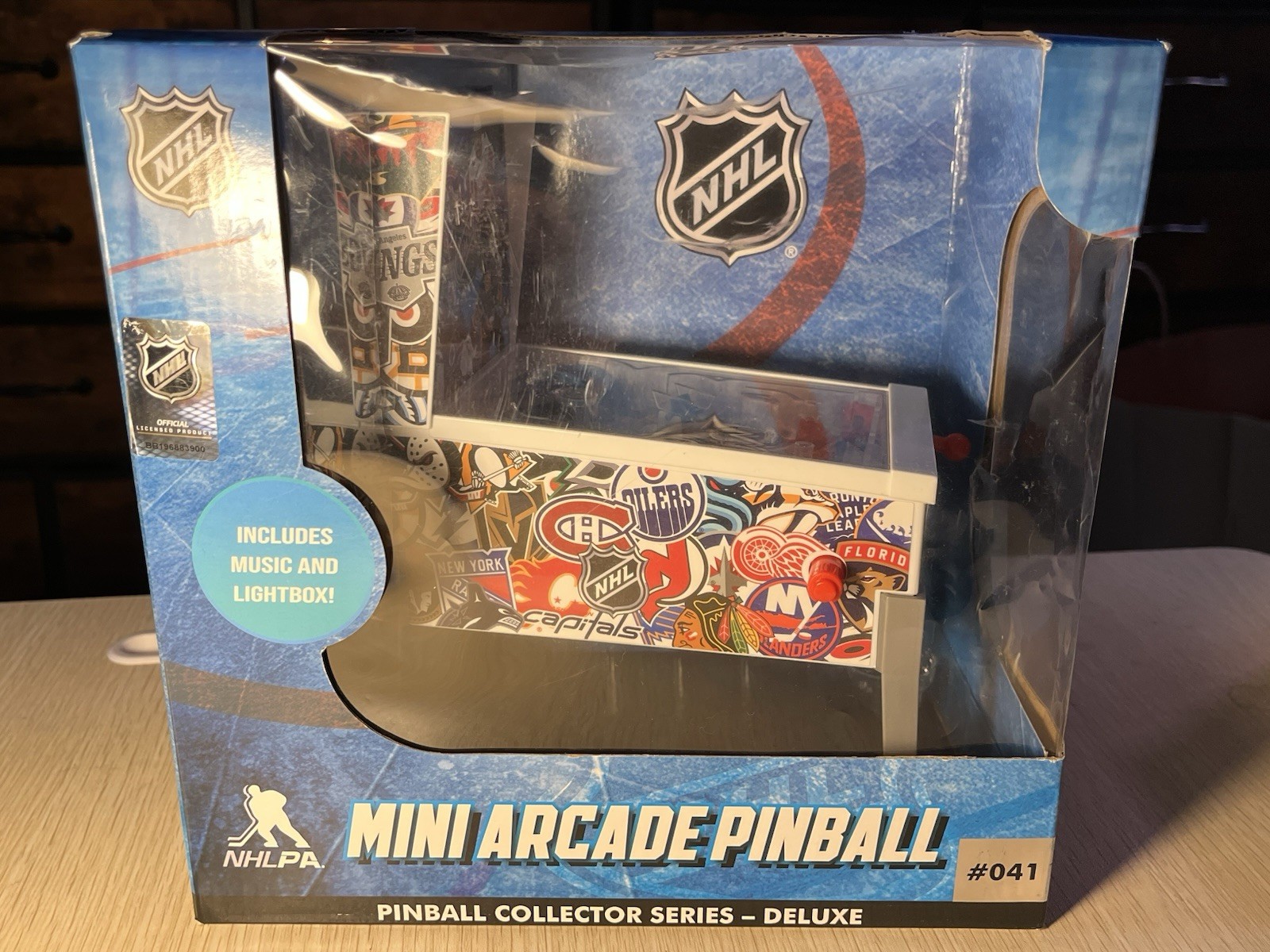 NHL Mini Arcade Pinball Deluxe #041 Light & Sound Pinball Collector Series New