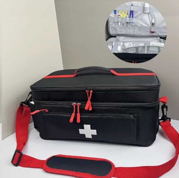 Travel Medicine Organizer Large First Aid Kits Storage Medical Trauma Bag Empty