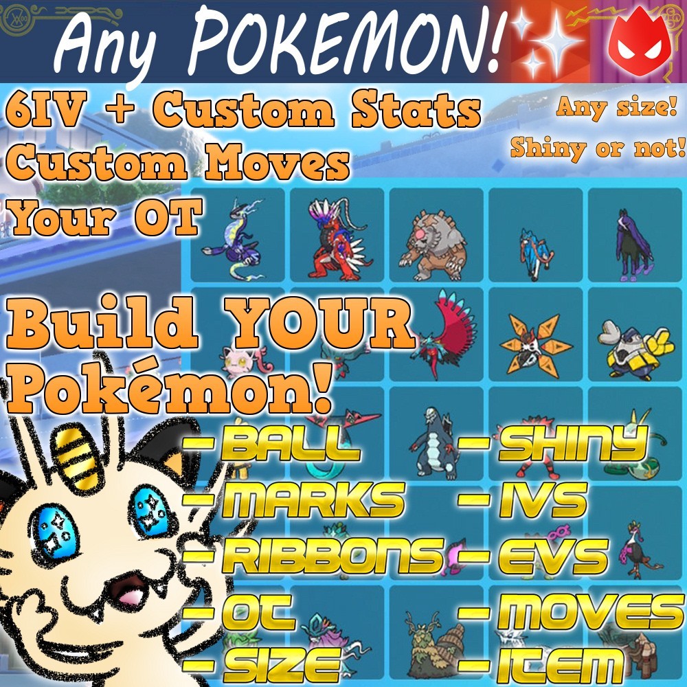 BUILD ANY LEGAL POKEMON Scarlet Violet Shiny Bundle +6IV - TRADES 3PM-8PM (PT)