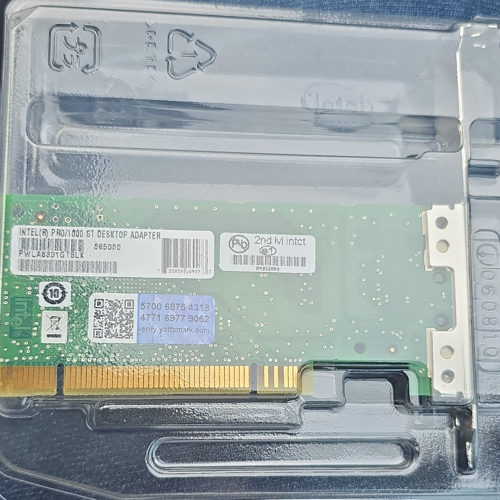 Intel PRO/1000 GT PCI Desktop Adapter 1-Port 1Gb Ethernet RJ-45 PWLA8391GTBLK