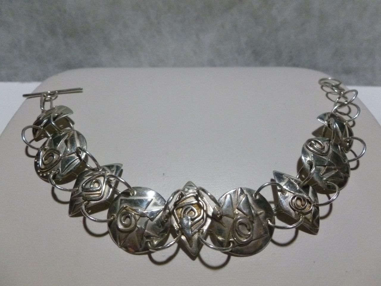 HANDCRAFTED DESIGNER ZAGROS MODERN STERLING SILVER WOMENS 7.5"-9" BRACELET