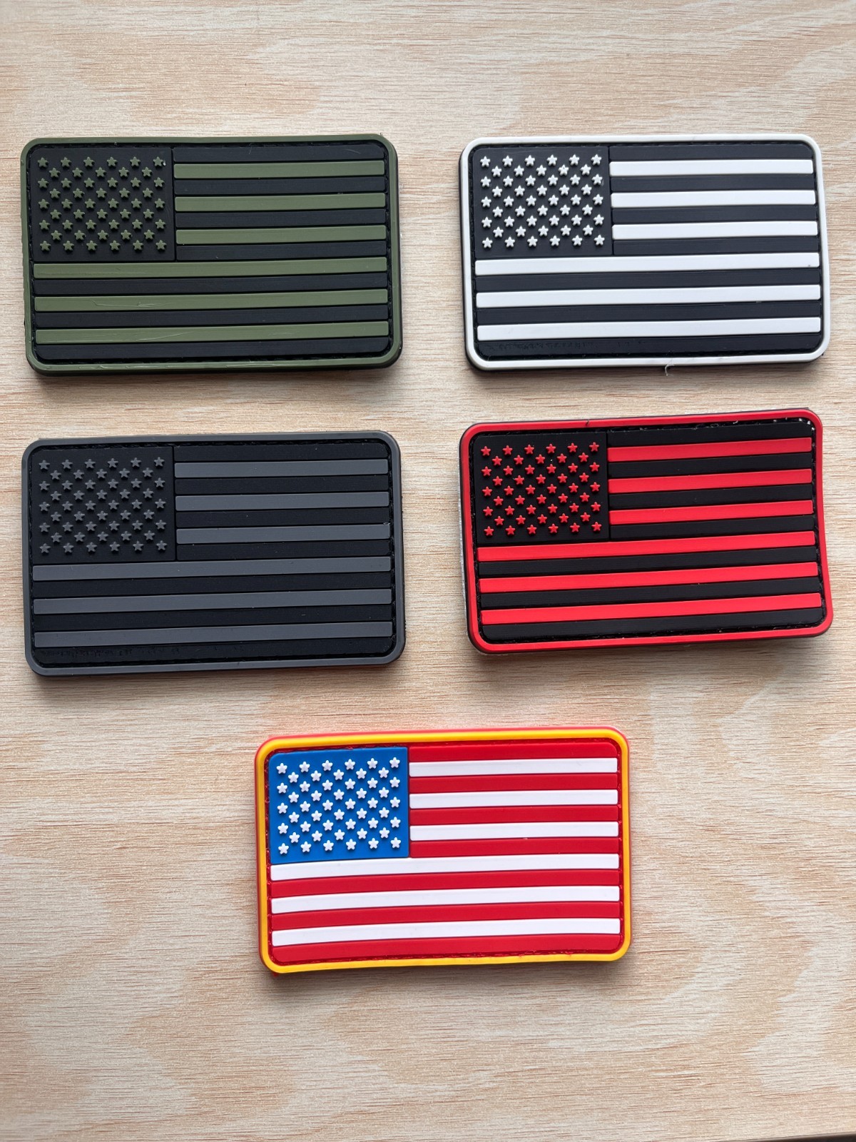 American Flag Variants Tactical Patch Hook and Loop Match your Kit Flags