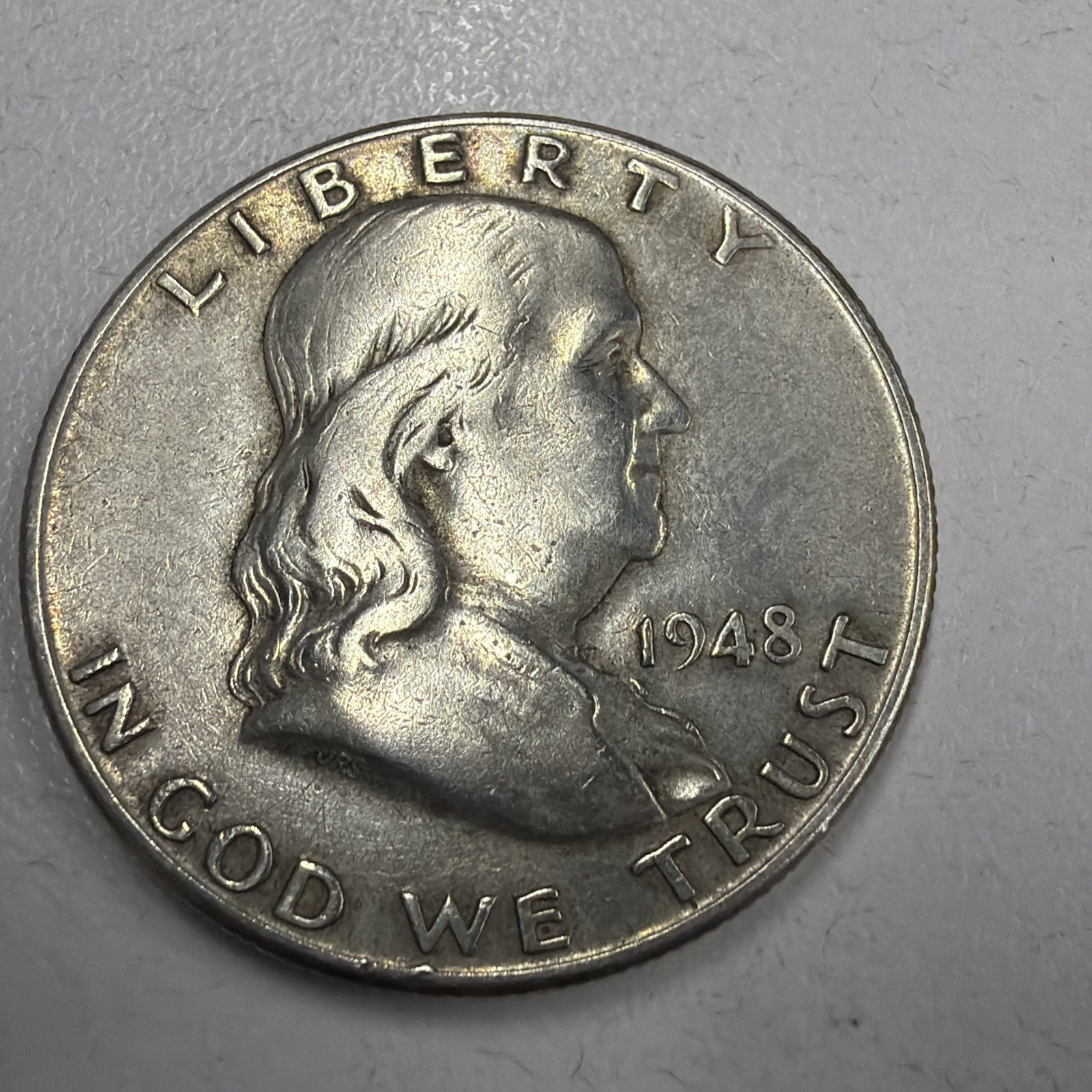 1948 Key Date Franklin Half Dollar  Actual Coin Better grade