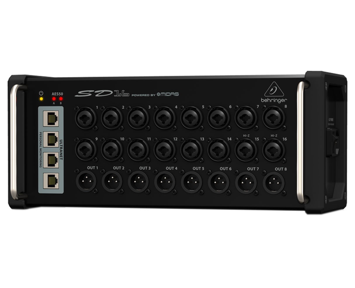 Behringer SD16 16-Channel I/O Stage Box Digital Snake w/ Remote Control Preamps