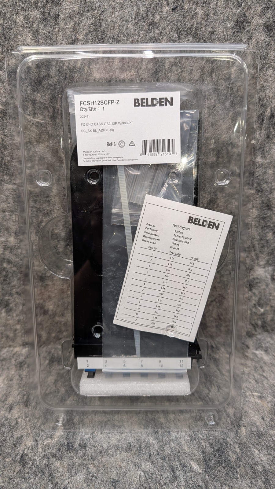 Belden  FX UHD Splice Cassette OS2 12 Ports W/900-PT FCSH12SCFS-Z 🔥New🔥