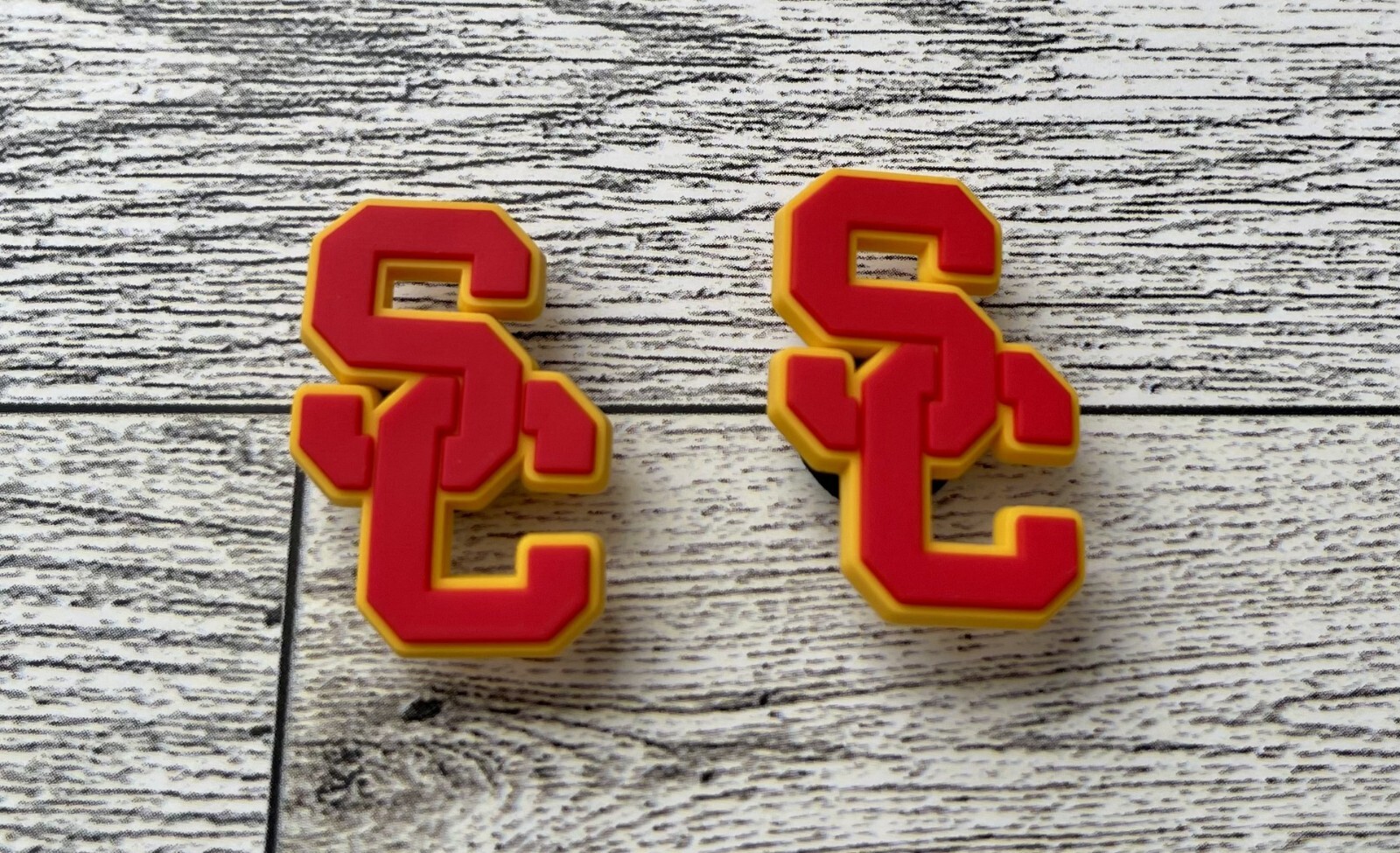 SET OF 2 USC Trojans Charms compatible with crocs