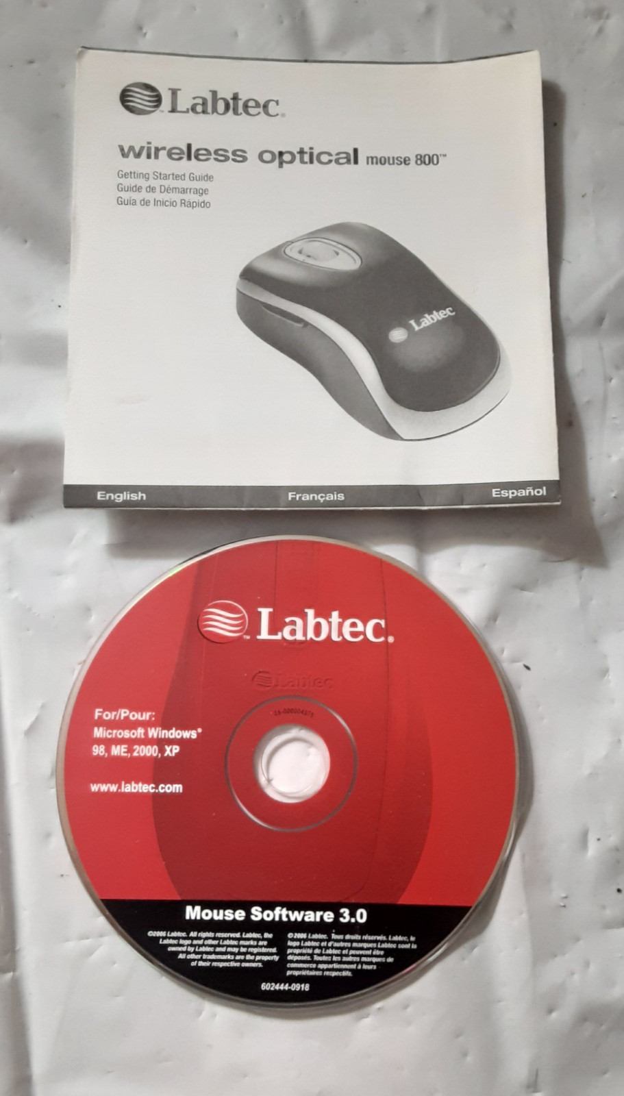 Labtec mouse disc SOFTWARE ONLY 3.0 for Windows 98 ME 2000 XP