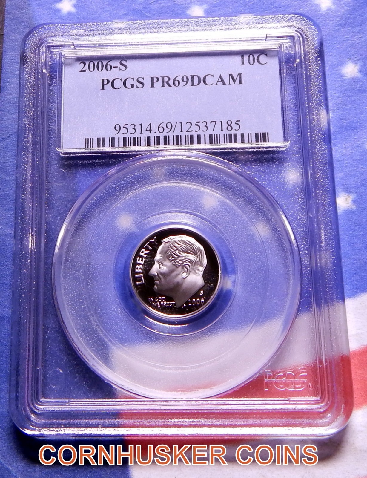 2006-S ROOSEVELT DIME BY PCGS PR69DCAM ~ BRIGHT MIRROR ~  FREE SHIPPING