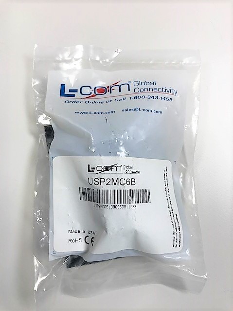 L-Com USP2MC6B Universal Sub-Panel, 2 Cat, 6 Coup, RJ45 Straight