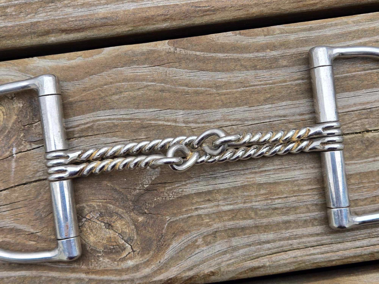 MAHEU Double Twisted Wire English Hunter Dee D Ring Snaffle Bit - 5.5" 5-1/2"