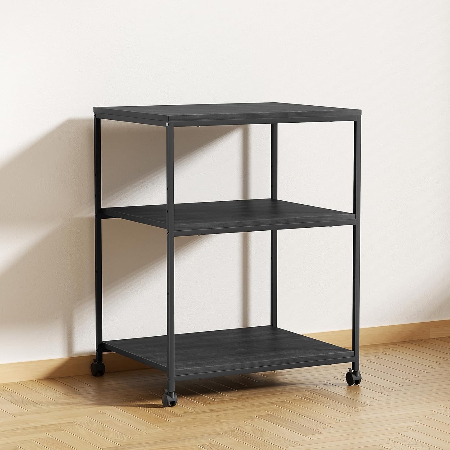 Large Printer Stand W/ Wheels 3 Tier Printer Table Home Office Rolling Printer