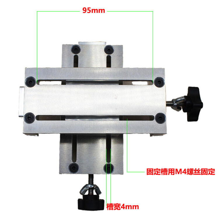 Precision Cross Manual Sliding Table Linear Rail X/Y Axis Platform + B Clamp